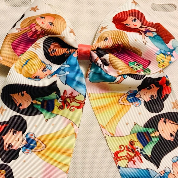 Disney princess cheer bow w/ matching headband - Picture 2 of 4